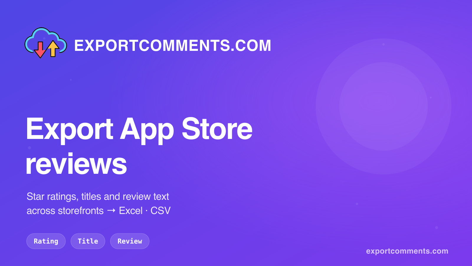 Export Apple App Store reviews to Excel with ExportComments