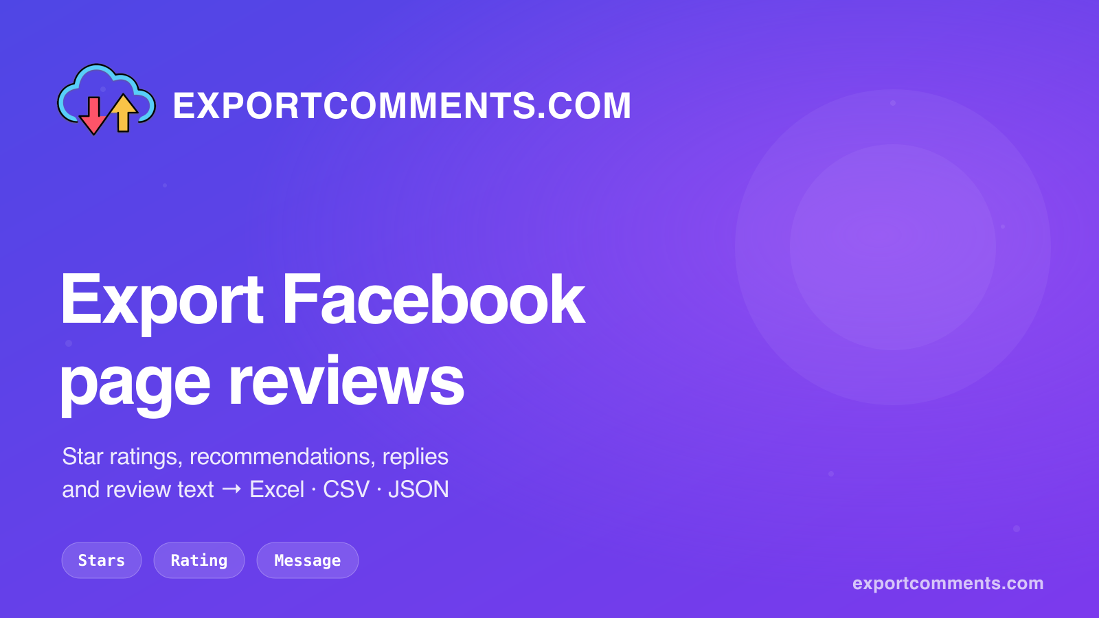 How to export Facebook page reviews