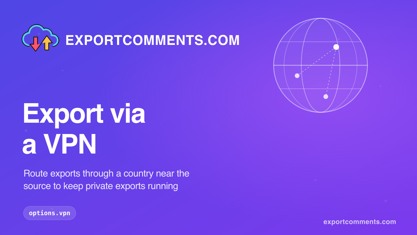 How to export through a VPN