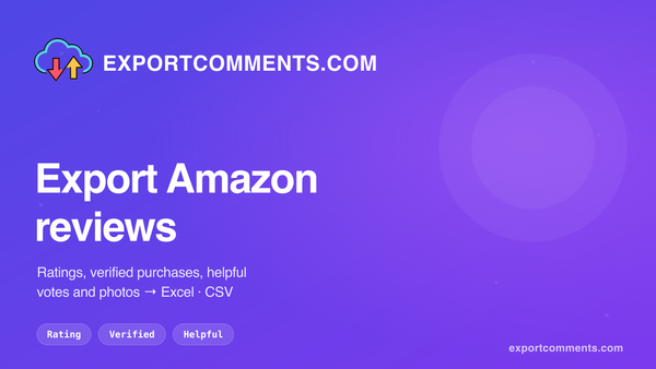 How to Export Amazon Reviews to Excel