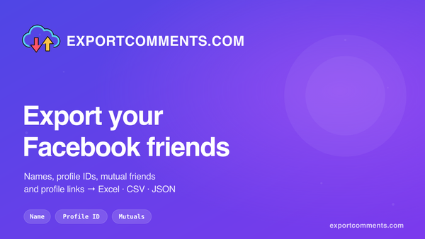 How to export your Facebook friends list