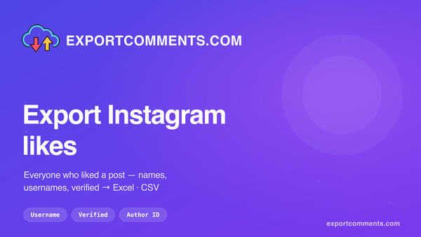 How to export Instagram likes